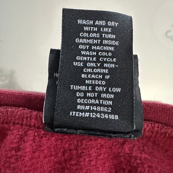 Harry Potter Sweatshirt WMNS Size 3 Grey Maroon Colorblock Crew Neck Soft Wizard - Picture 7 of 7